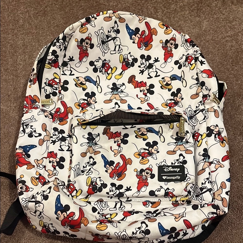 Disney Mickey Mouse Backpack Loungefly Mickey through the decades